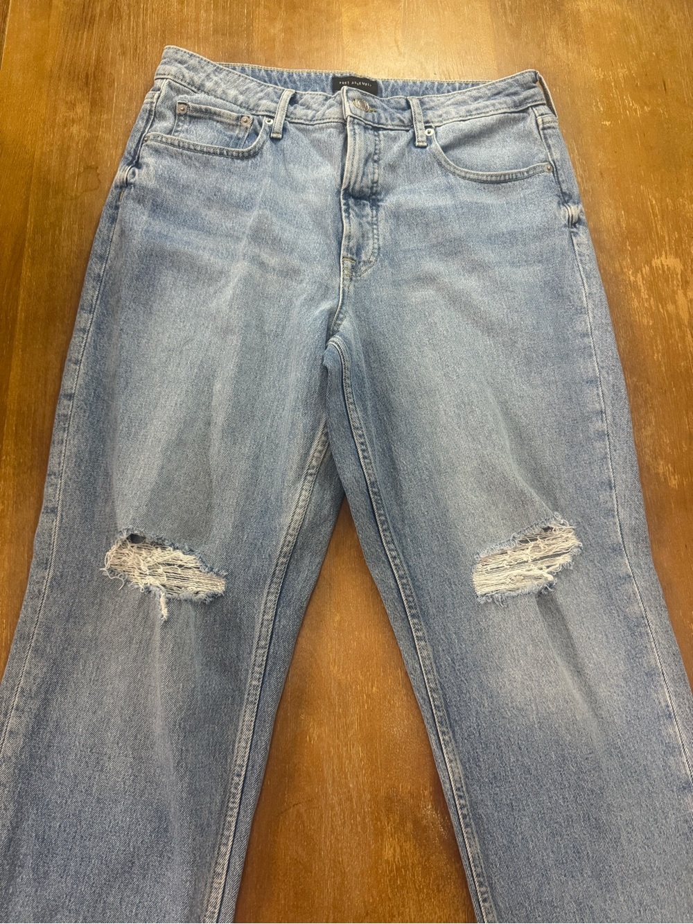 Free Assembly High-Rise Light Blue Distressed Women’s Jeans